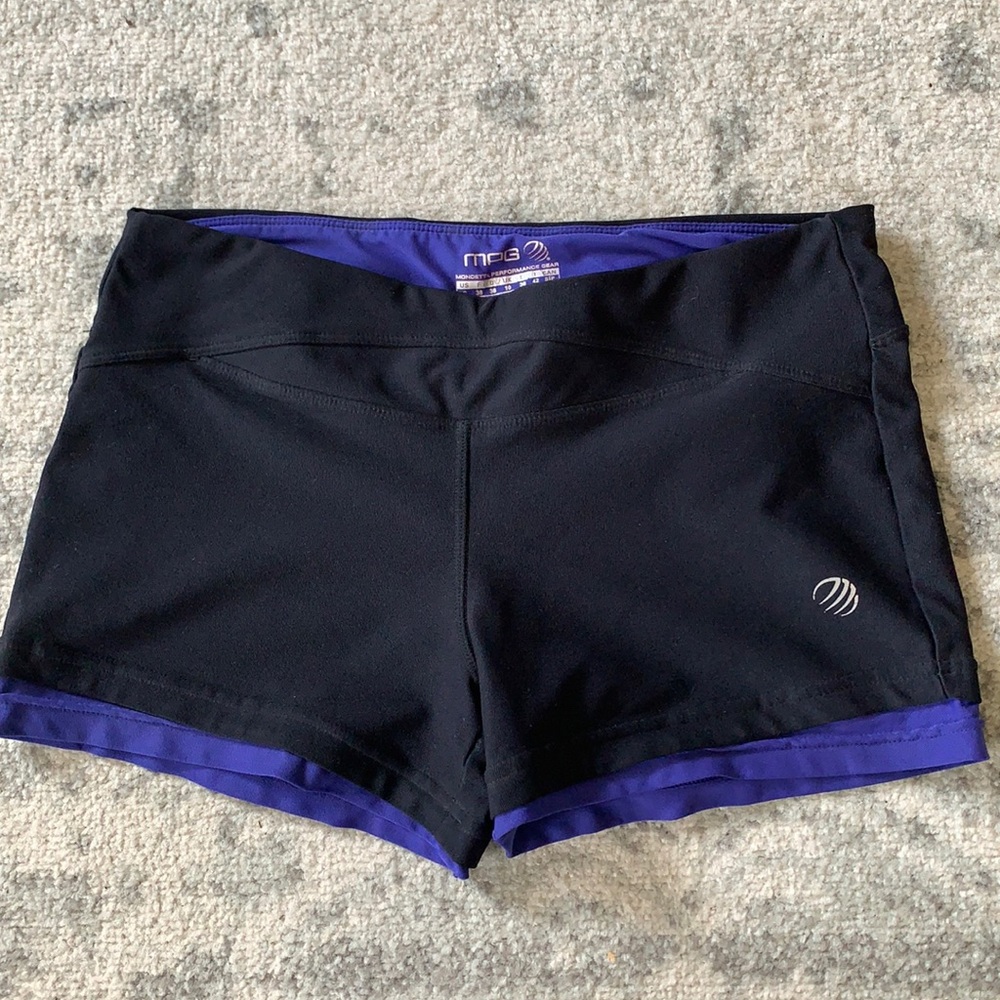 Black/Purple Spandex Shorts